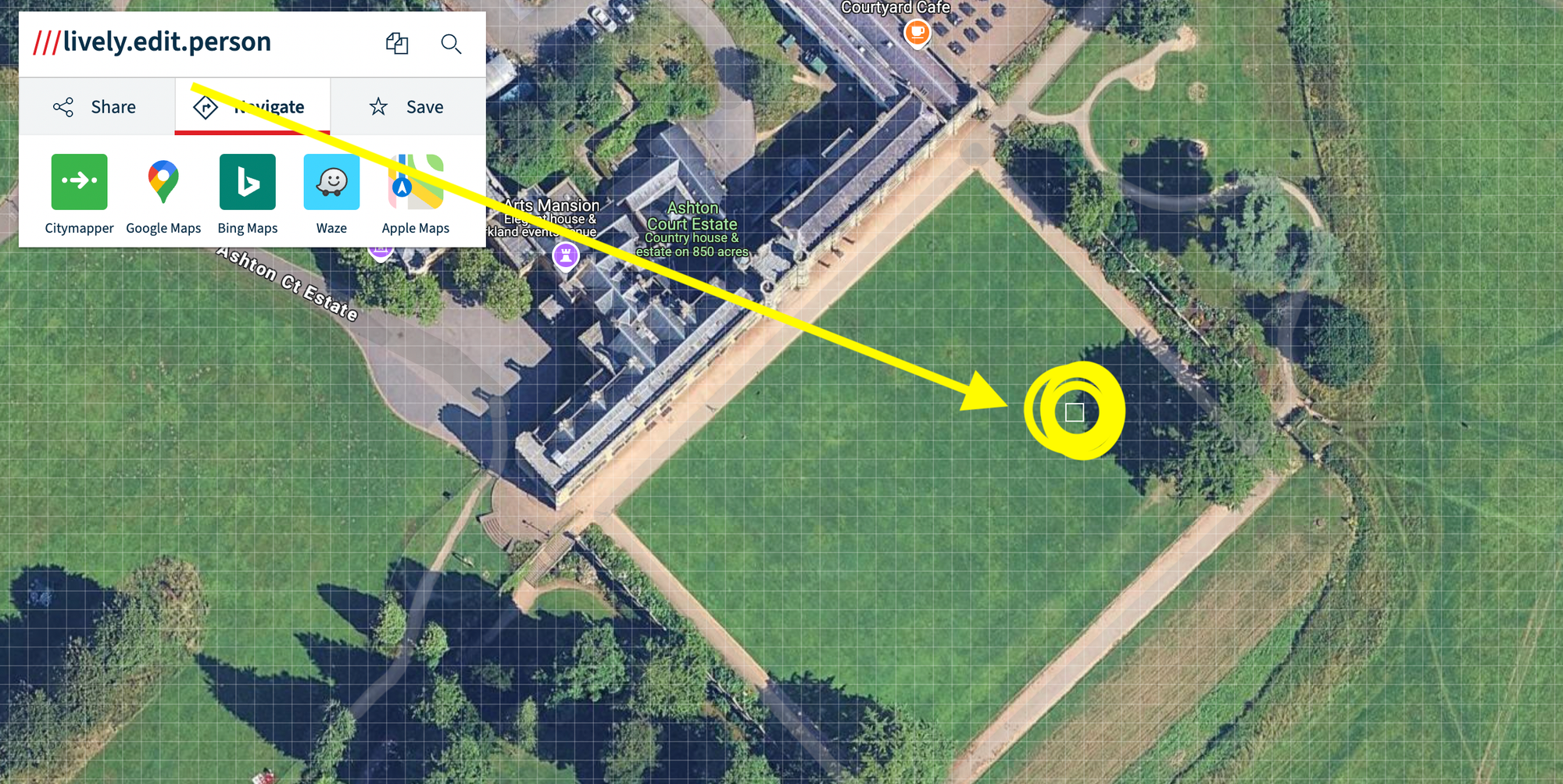 Aerial picture of Ashton Court